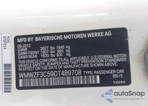 2013 Mini Clubman Cooper z USA, uszkodzony, nr VIN WMWZF3C59DT489708